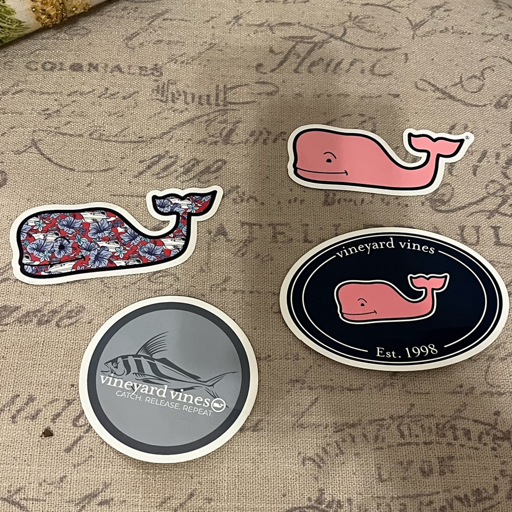 Set of 4 Vineyard Vines stickers